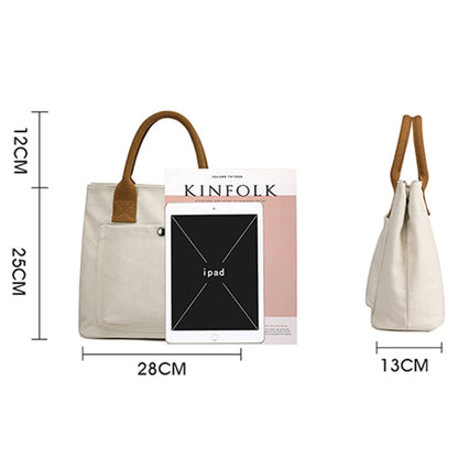 New Casual Totes Bag Super Quality Canvas Bags for Women 2021 Simple Female Brand Top-handle Bags Designer Hasp Style Sac A Main