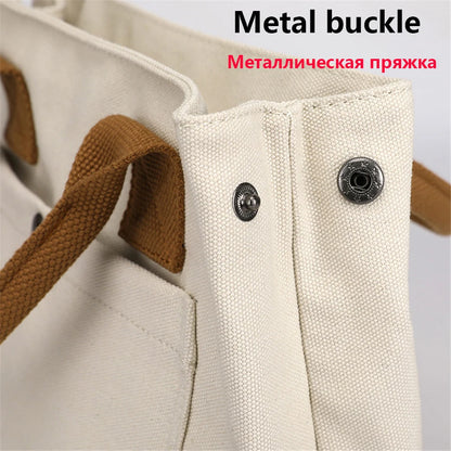 New Casual Totes Bag Super Quality Canvas Bags for Women 2021 Simple Female Brand Top-handle Bags Designer Hasp Style Sac A Main