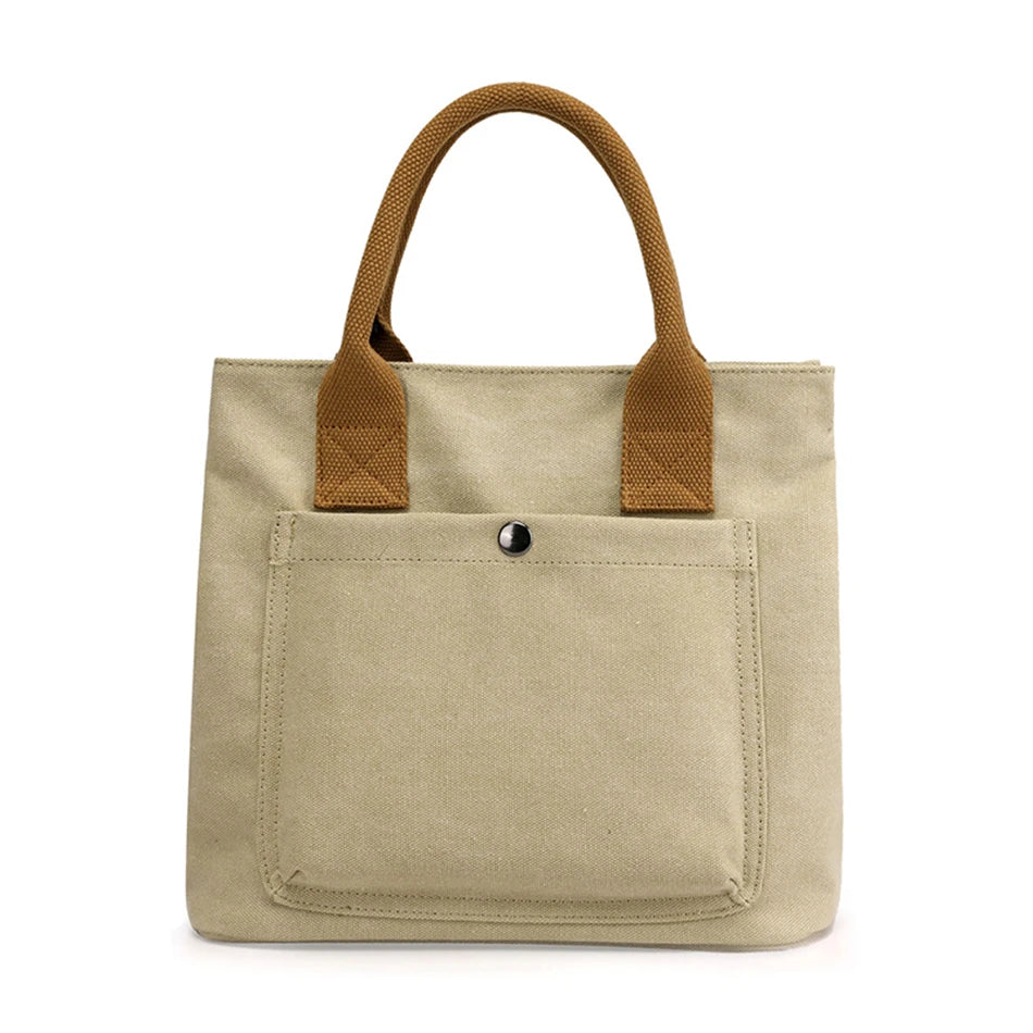 New Casual Totes Bag Super Quality Canvas Bags for Women 2021 Simple Female Brand Top-handle Bags Designer Hasp Style Sac A Main