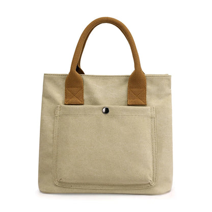New Casual Totes Bag Super Quality Canvas Bags for Women 2021 Simple Female Brand Top-handle Bags Designer Hasp Style Sac A Main