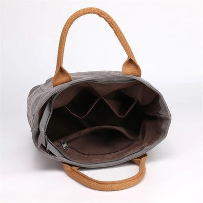 New Casual Totes Bag Super Quality Canvas Bags for Women 2021 Simple Female Brand Top-handle Bags Designer Hasp Style Sac A Main