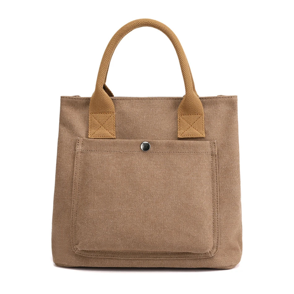 New Casual Totes Bag Super Quality Canvas Bags for Women 2021 Simple Female Brand Top-handle Bags Designer Hasp Style Sac A Main