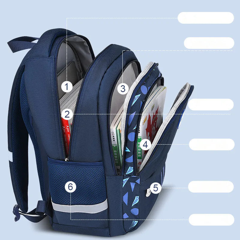 New Child Boys Schoolbags Waterproof Breathable Kids School Bags Children Orthopedic School Backpacks Mochila Escolar