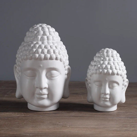 New Chinese Buddhist Statue Buddha Head Zen Decoration Porch Living Room TV Cabinet Creative Home Decoration