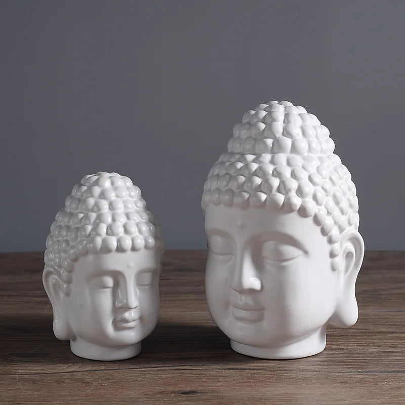 New Chinese Buddhist Statue Buddha Head Zen Decoration Porch Living Room TV Cabinet Creative Home Decoration