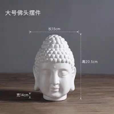 New Chinese Buddhist Statue Buddha Head Zen Decoration Porch Living Room TV Cabinet Creative Home Decoration