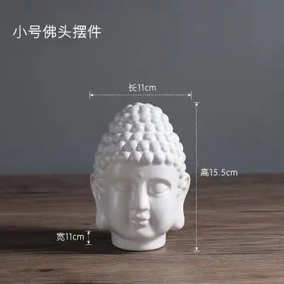 New Chinese Buddhist Statue Buddha Head Zen Decoration Porch Living Room TV Cabinet Creative Home Decoration