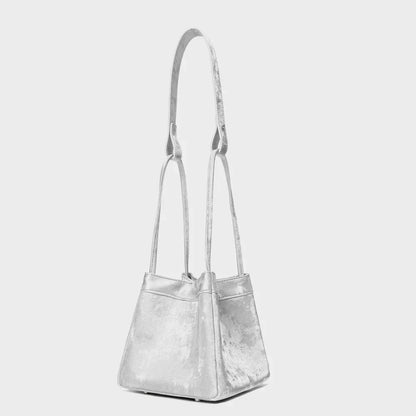 New Chinese Style Bags Women's Crossbody Chinese Style Bucket Bag 2024 New Niche Genuine Leather Small Square Bag Shoulder Bags