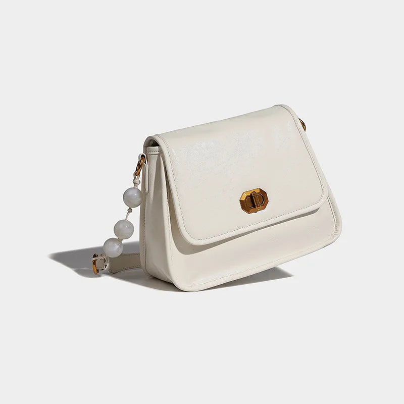 New Chinese Style Beaded Underarm Bag 2024 New Fashion All-match Small Square Bags Elegant Commuter Light Luxury Bolsas Mujer