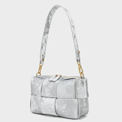 New Chinese Style Bucket Bag, National Style Portable Woven Bag, Shoulder Bags, Leather Crossbody Bags Designer Bags Luxury