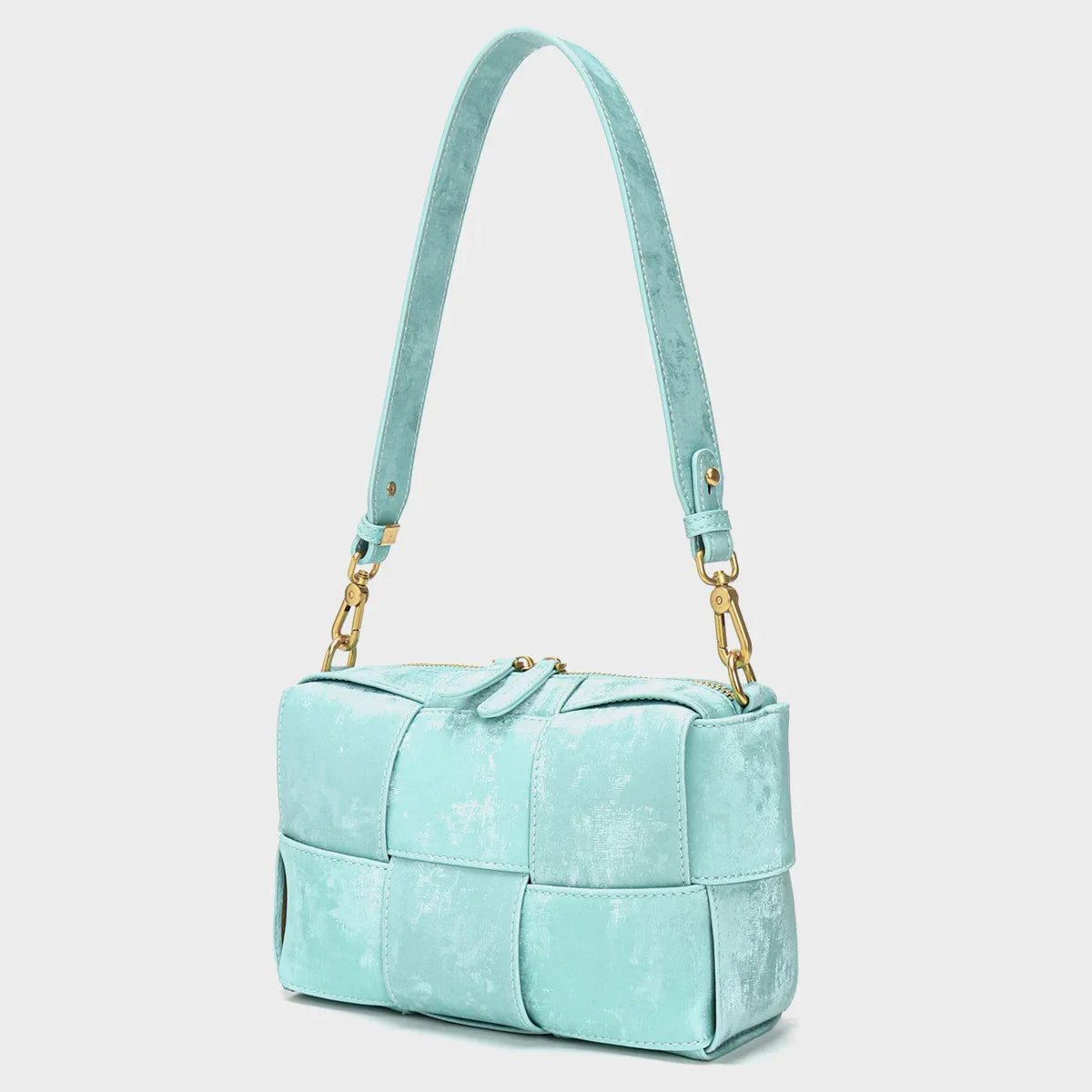 New Chinese Style Bucket Bag, National Style Portable Woven Bag, Shoulder Bags, Leather Crossbody Bags Designer Bags Luxury