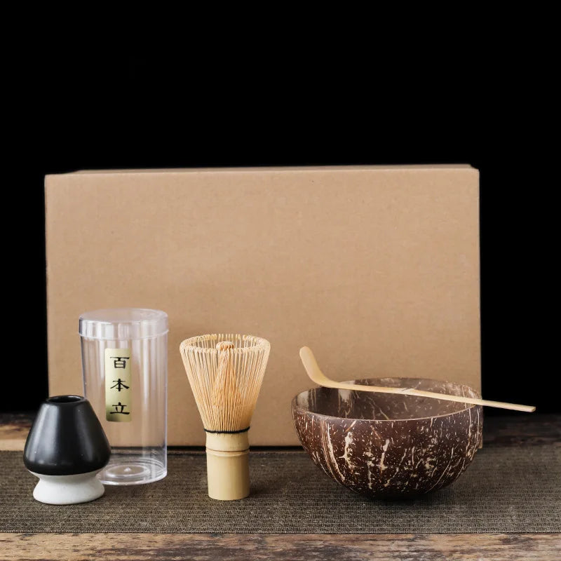 New Coconut Matcha Tea Set Bowl Set Tea Set Bai Ben Li Tea Set Li Combination Tool Set Japanese Gift Box