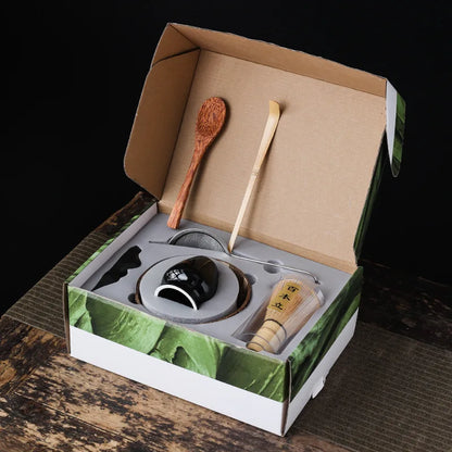 New Coconut Matcha Tea Set Bowl Set Tea Set Bai Ben Li Tea Set Li Combination Tool Set Japanese Gift Box