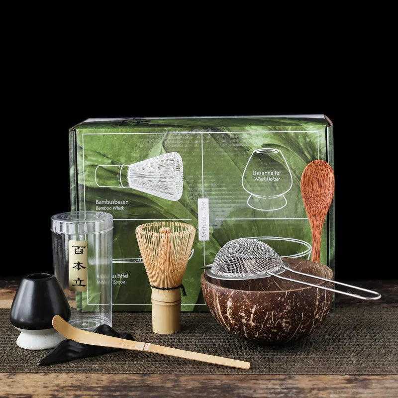 New Coconut Matcha Tea Set Bowl Set Tea Set Bai Ben Li Tea Set Li Combination Tool Set Japanese Gift Box