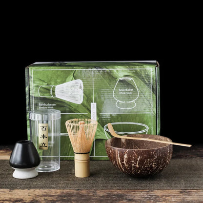 New Coconut Matcha Tea Set Bowl Set Tea Set Bai Ben Li Tea Set Li Combination Tool Set Japanese Gift Box