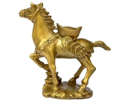 New Collectibles Brass money Horse Statues 10cm