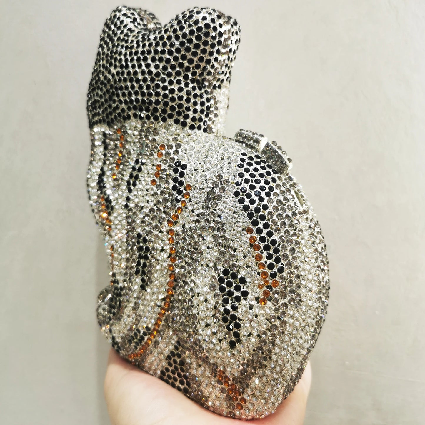 New Color Woman Multicolored Cat Crystal Evening Bag Cocktail Prom Dinner Party Handbag Wedding Bridal Animal Diamond Cute Purse