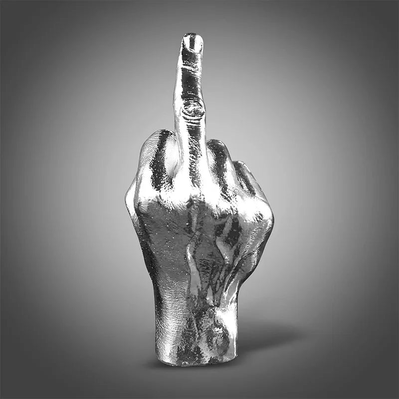 New Cool Figurine Middle Finger Statue Room Desk Decor Gesture Sculpture Resin Ornaments Home Decoration Accessories Gift