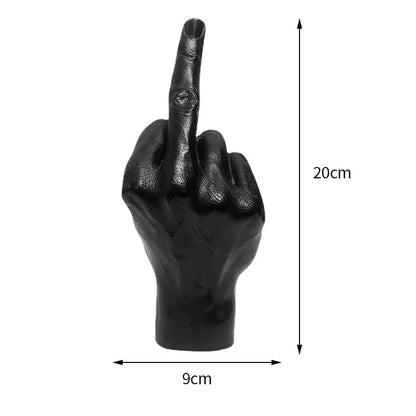 New Cool Figurine Middle Finger Statue Room Desk Decor Gesture Sculpture Resin Ornaments Home Decoration Accessories Gift