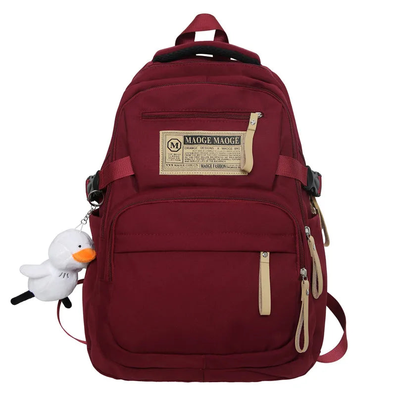 New Cool Male Travel High Capacity Female Red Laptop Bag Girl Boy School College Backpack Women Men Nylon Fashion Book Bags Lady