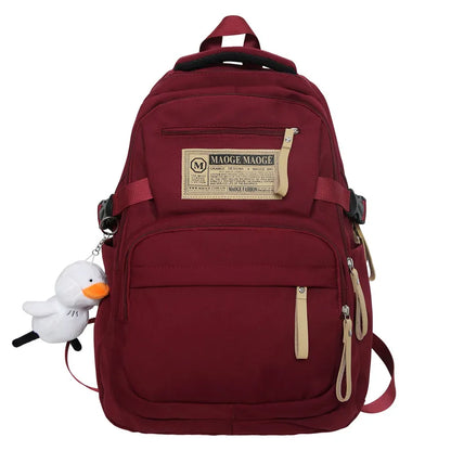 New Cool Male Travel High Capacity Female Red Laptop Bag Girl Boy School College Backpack Women Men Nylon Fashion Book Bags Lady