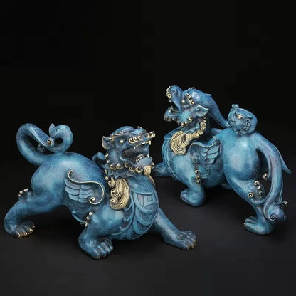 New Copper Pi Xiu statue placed pieces of Feng Shui home decoration  hotel office family decoration accessories home decor