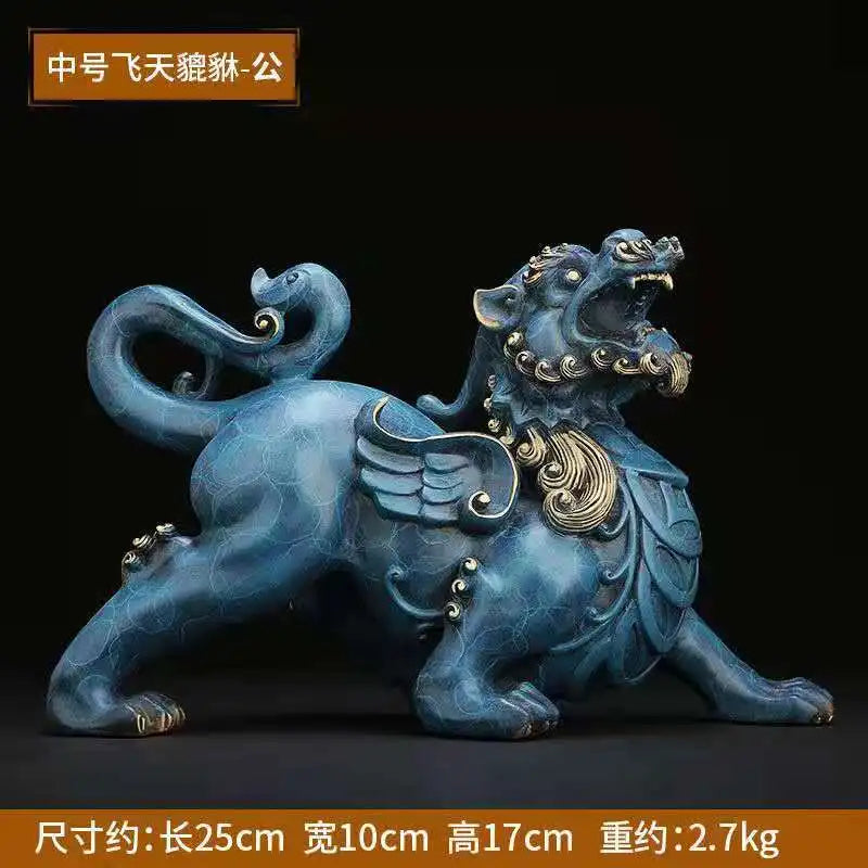 New Copper Pi Xiu statue placed pieces of Feng Shui home decoration  hotel office family decoration accessories home decor