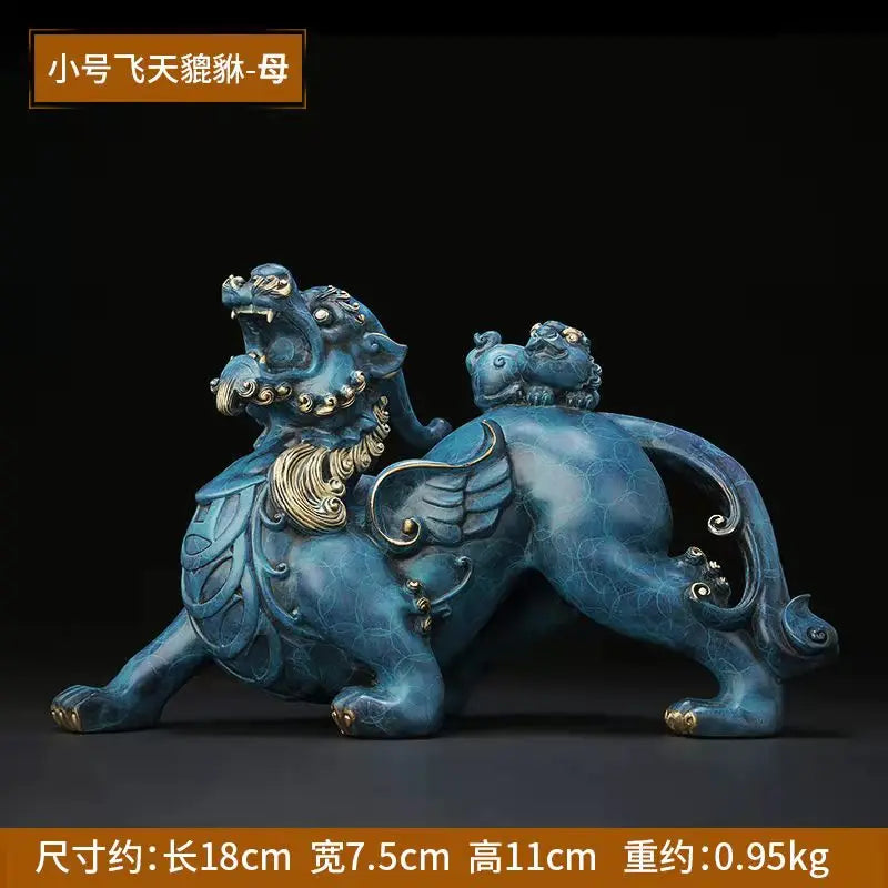 New Copper Pi Xiu statue placed pieces of Feng Shui home decoration  hotel office family decoration accessories home decor