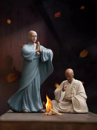 New Creative Chinese Purple Sand Tea Petting Zen Small Monk Decoration Ceramic Living Room Tea Ceremony Decoration