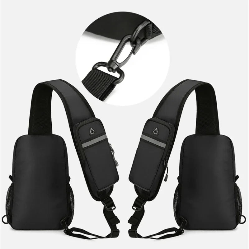 New Crossbody Sling Backpack Traveling Running Hiking Fanny Pack Shoulder Daypack Waist Pack with Water Bottle Holder Hydration