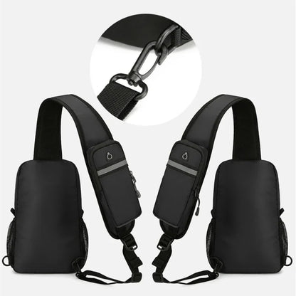 New Crossbody Sling Backpack Traveling Running Hiking Fanny Pack Shoulder Daypack Waist Pack with Water Bottle Holder Hydration