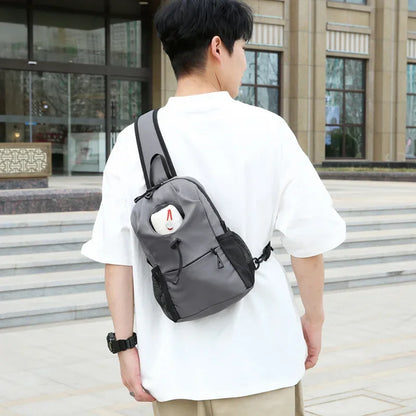 New Crossbody Sling Backpack Traveling Running Hiking Fanny Pack Shoulder Daypack Waist Pack with Water Bottle Holder Hydration