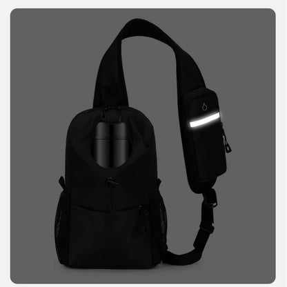 New Crossbody Sling Backpack Traveling Running Hiking Fanny Pack Shoulder Daypack Waist Pack with Water Bottle Holder Hydration