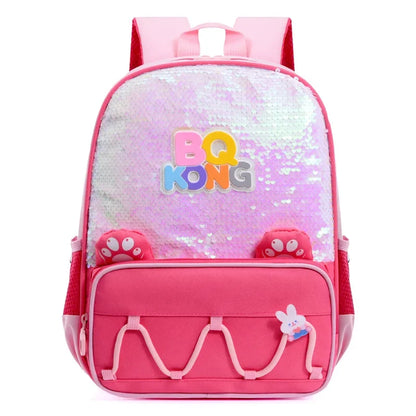 New Cute Cartoon Children's Bookbags with Sequin Mermaid Scales Backpack, Lightweight and Large Capacity for Outdoor Storage