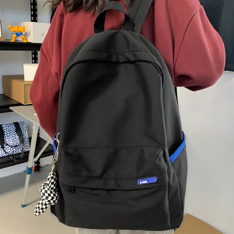 New Cute Girl White Travel Book Backpack Trendy Female Laptop Student Bags Lady Kawaii College Backpack Fashion Women School Bag