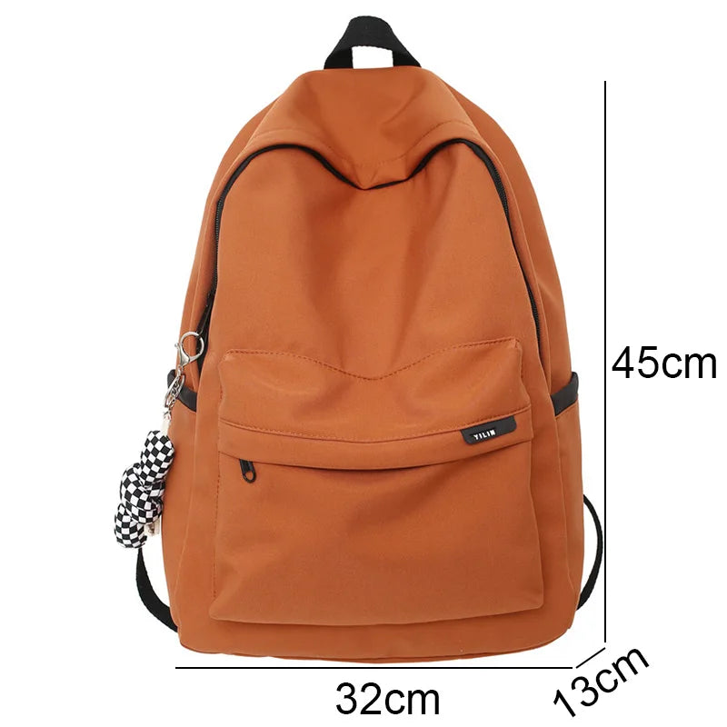 New Cute Girl White Travel Book Backpack Trendy Female Laptop Student Bags Lady Kawaii College Backpack Fashion Women School Bag