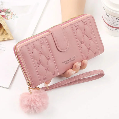 New Cute Women's Long Wallet PU Leather Female Coin Purse Large Capacity Card Holders Ladies Zipper Clutch bag