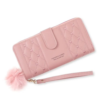 New Cute Women's Long Wallet PU Leather Female Coin Purse Large Capacity Card Holders Ladies Zipper Clutch bag