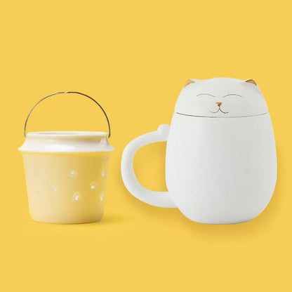 New Cute cat Ceramic teapot kettle Chinese Travel personal mug cup for coffee tea pot portable tea set drinkware gift festival