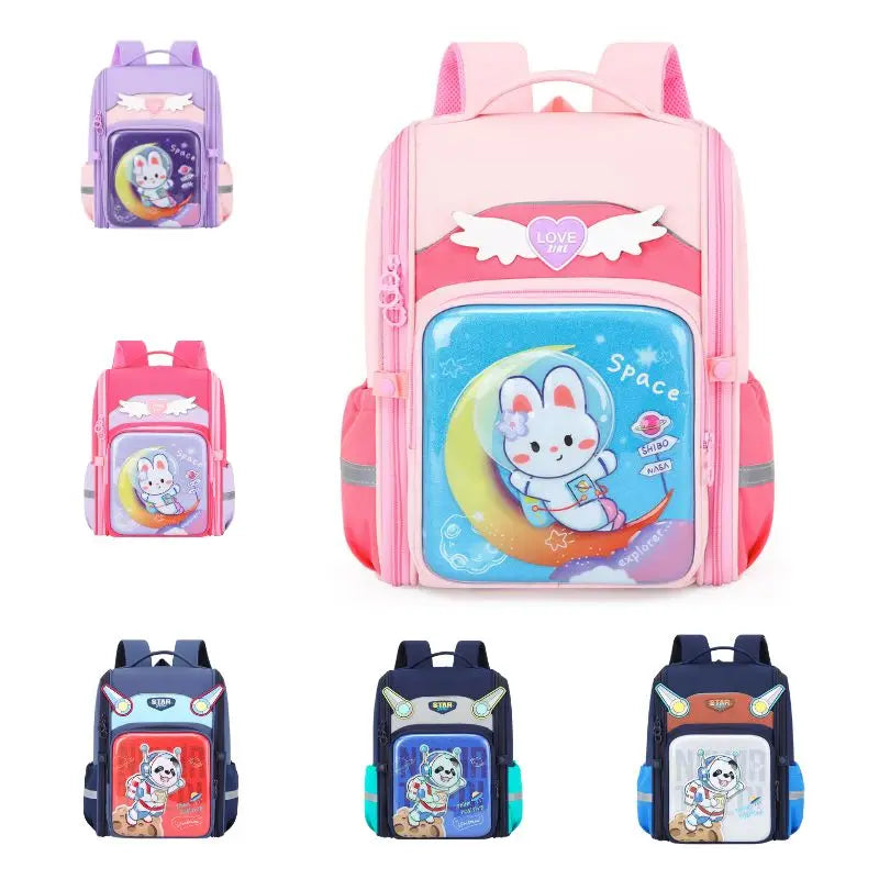 New Design School Bag 3D Cartoon Kids Backpacks Double Shoulder Bag Travel Lightweight Durable Toddler Bookbag for Girls Boys