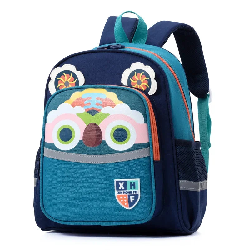 New Design School Bag Kid  Boys Girls Backpack Waterproof Cartoon Tiger Giraffe Child Snack School Bag Kindergarten Bookbag