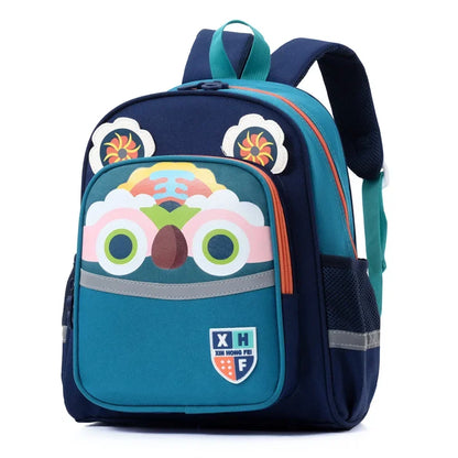 New Design School Bag Kid  Boys Girls Backpack Waterproof Cartoon Tiger Giraffe Child Snack School Bag Kindergarten Bookbag