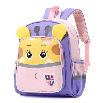 New Design School Bag Kid  Boys Girls Backpack Waterproof Cartoon Tiger Giraffe Child Snack School Bag Kindergarten Bookbag