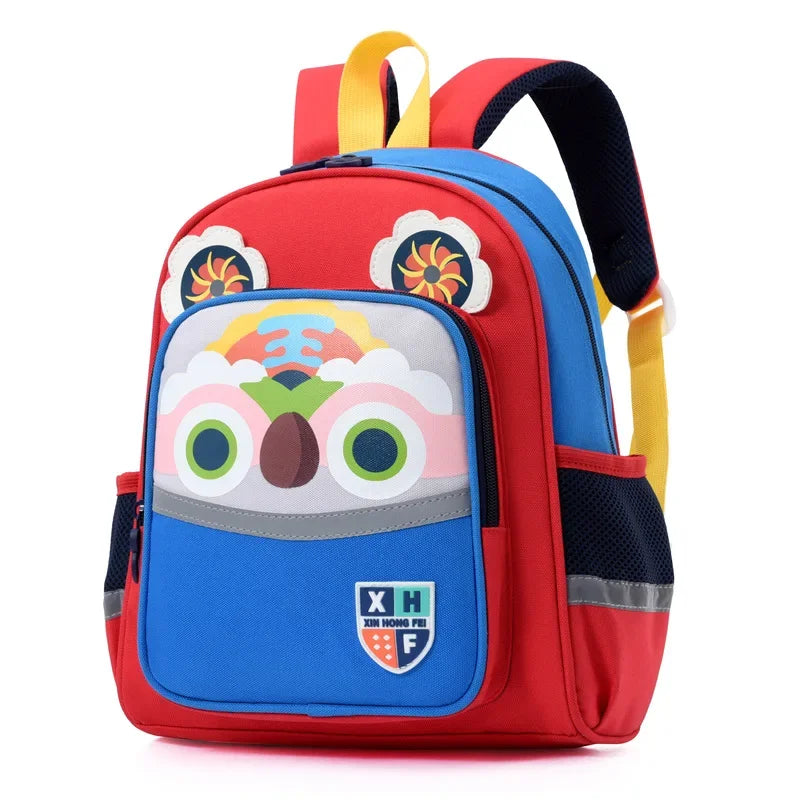 New Design School Bag Kid  Boys Girls Backpack Waterproof Cartoon Tiger Giraffe Child Snack School Bag Kindergarten Bookbag