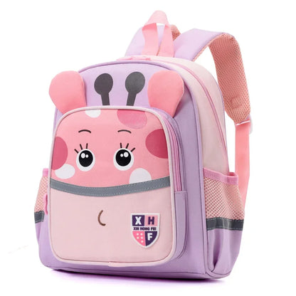 New Design School Bag Kid  Boys Girls Backpack Waterproof Cartoon Tiger Giraffe Child Snack School Bag Kindergarten Bookbag