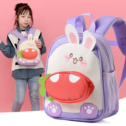 New Design School Bag Lightweight Preschool Backpacks, Waterproof  Orthopedic Bookbags Cartoon Rabbit Dinosaur Backpack