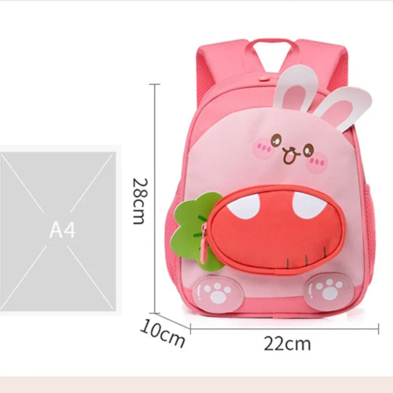 New Design School Bag Lightweight Preschool Backpacks, Waterproof  Orthopedic Bookbags Cartoon Rabbit Dinosaur Backpack