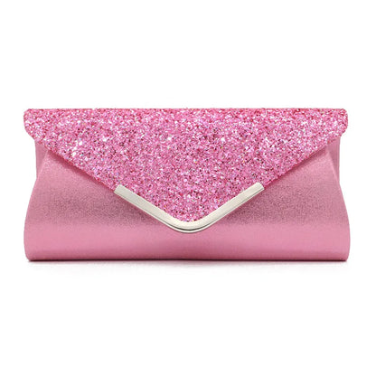 New Diamond Evening Clutch Bag for Women Wedding Sliver Purse Shoulder Ladies Small Party Banquet Chain Handbag Clutches Elegant