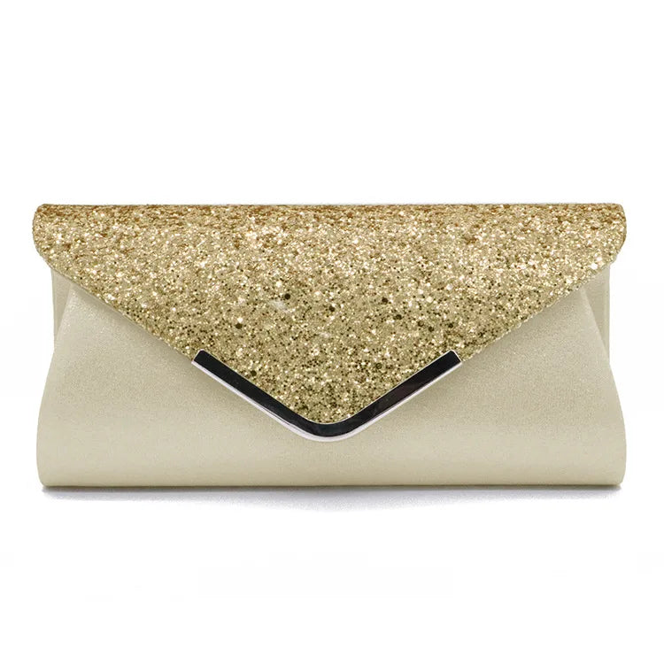 New Diamond Evening Clutch Bag for Women Wedding Sliver Purse Shoulder Ladies Small Party Banquet Chain Handbag Clutches Elegant
