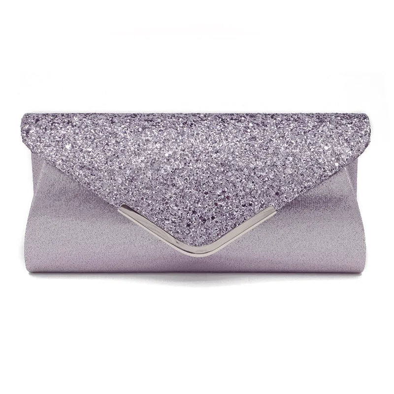 New Diamond Evening Clutch Bag for Women Wedding Sliver Purse Shoulder Ladies Small Party Banquet Chain Handbag Clutches Elegant
